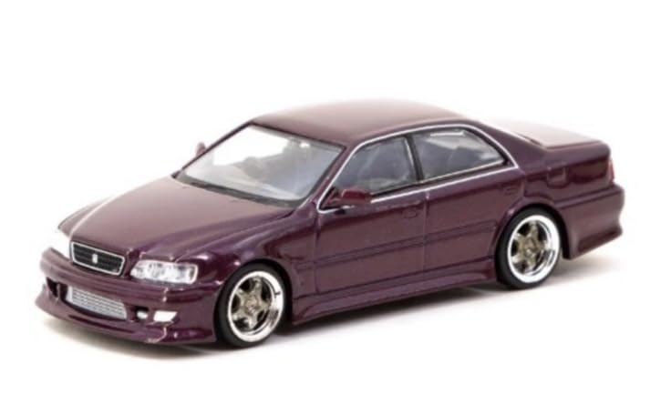 チェイスカーTARMAC Toyota Chaser JZX100 1/64 Tarmac Works 1:64 VERTEX Toyota Chaser JZX100 Blue Metallic T64G